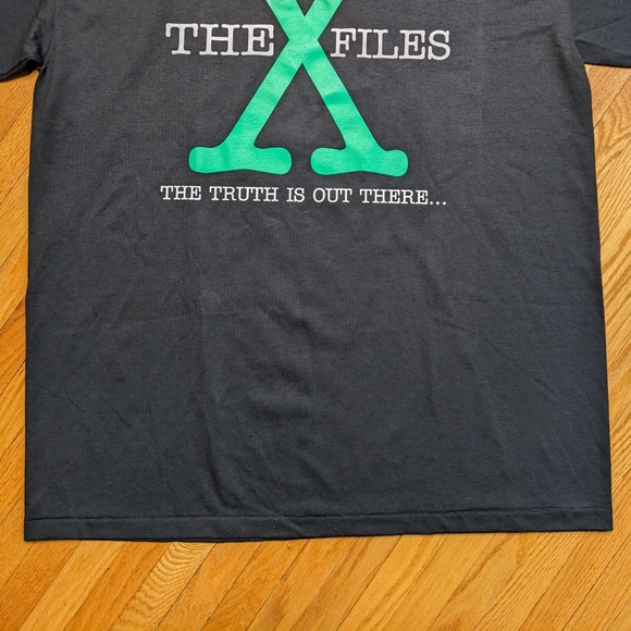 Vintage X Files Single stitch men's adult large Canada black tee shirt retro - Picture 4 of 12